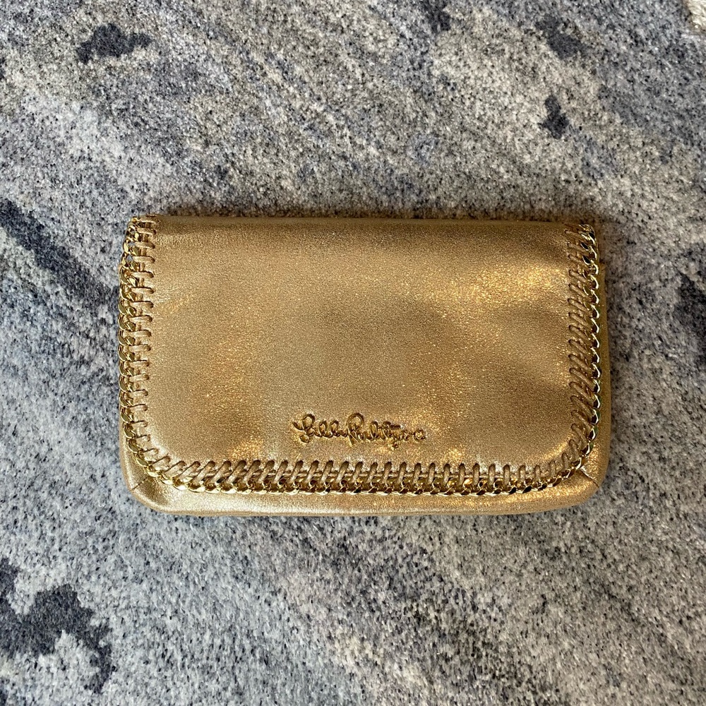 Lilly Pulitzer Gold clutch